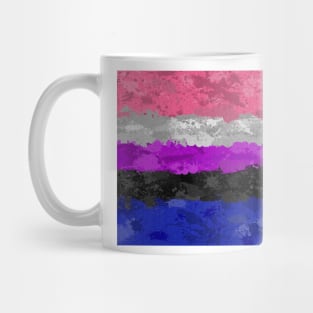 Abstract Paint Splatter Gender Fluid Pride Flag Mug